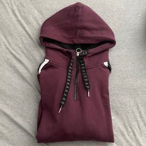 Love Pink, Maroon, Pull Over hoodie